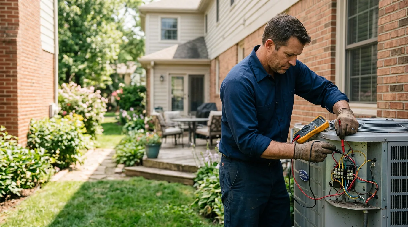 HVAC technician working near Little York, NY